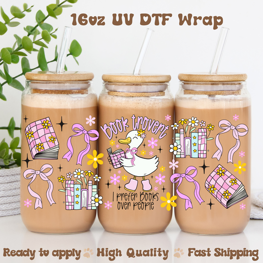 Booktrovert Goose- 16oz UV DTF Wrap