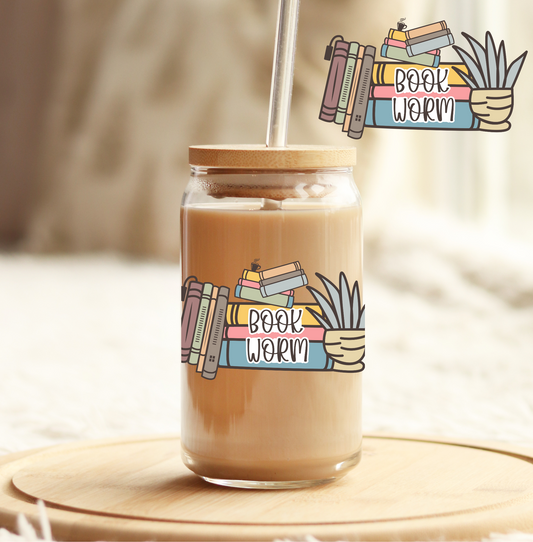 Book Worm- UV DTF Decal