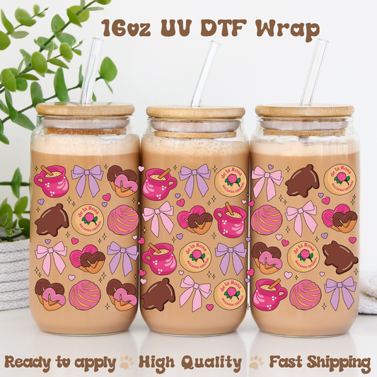 Bows y Pan Dulce - 16oz UV DTF Wrap