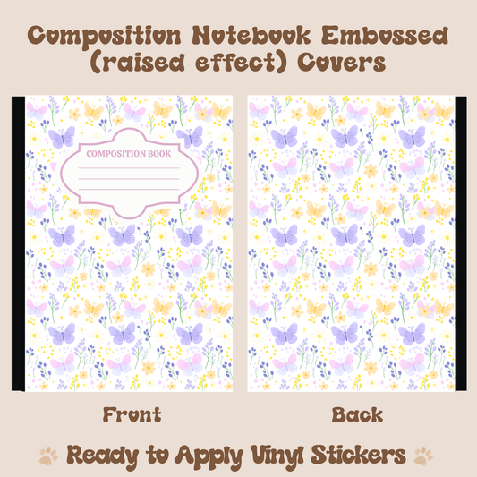 Butterflies - Embossed Vinyl Notebook Cover