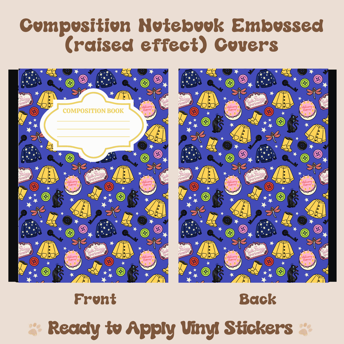 C - Embossed Vinyl Notebook Cover