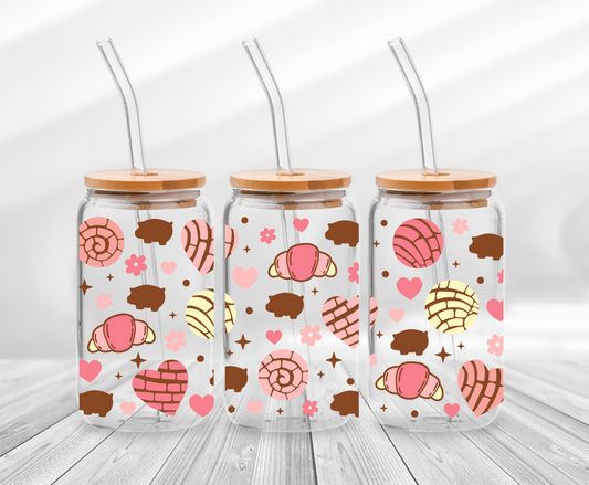 Cafecito & Chisme Hearts-16oz UVDTF Wrap