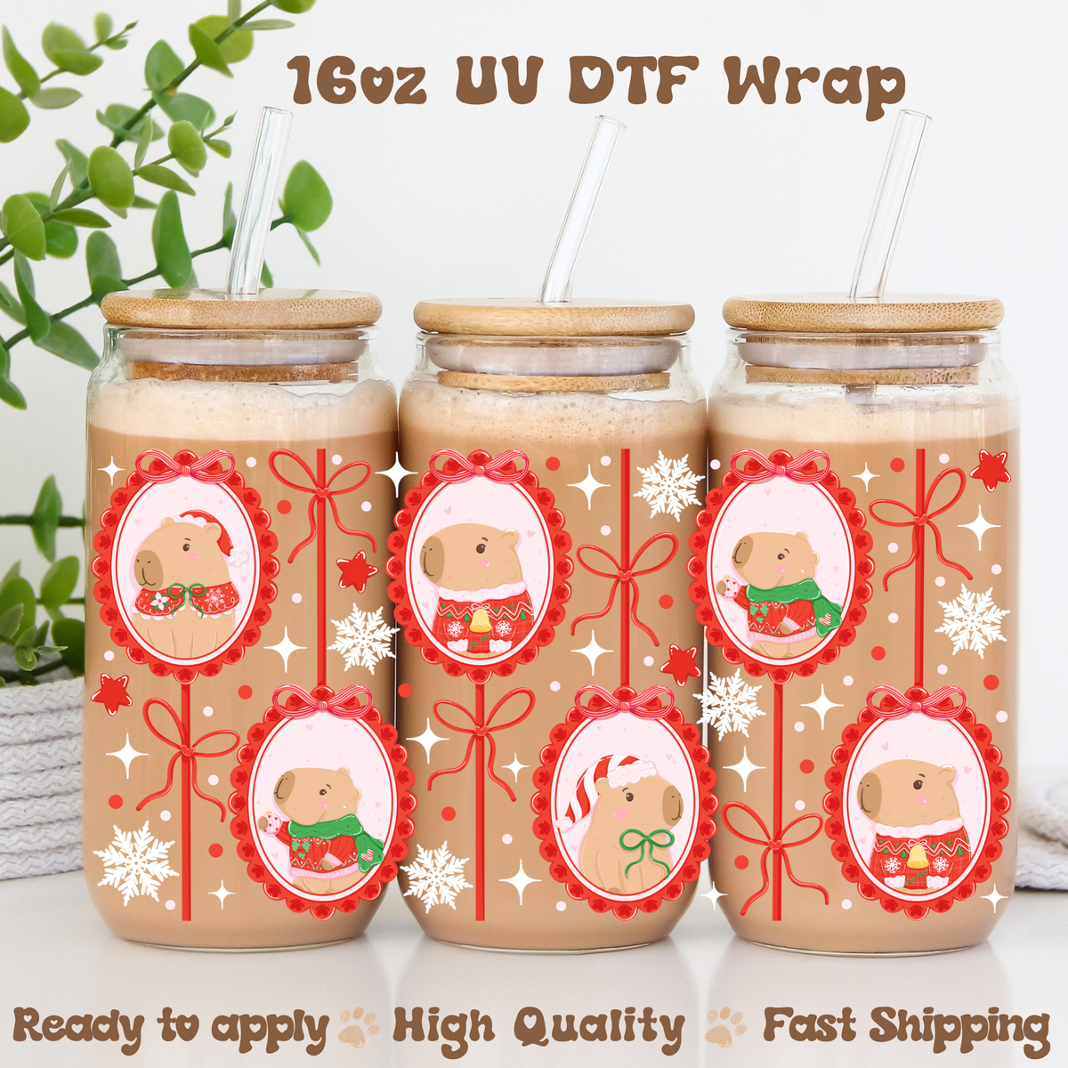 Capybaras Christmas - UV DTF Wrap