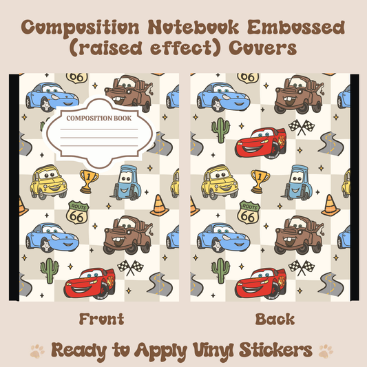 Checkered C - Embossed Vinyl Notebook Cover