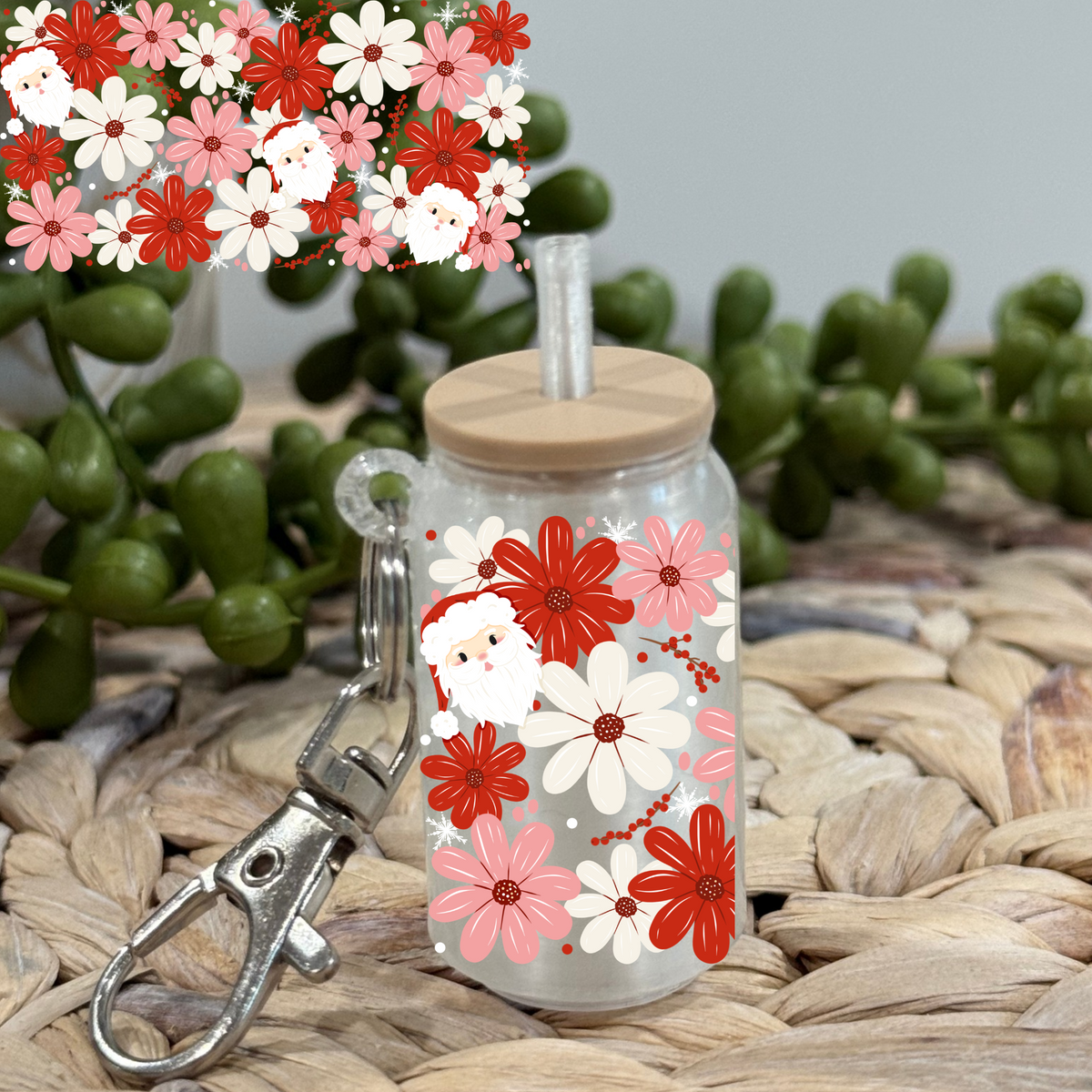 Christmas Flowers - UV DTF Wrap