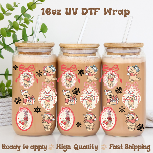 Christmas Bear Frames - UV DTF Wrap
