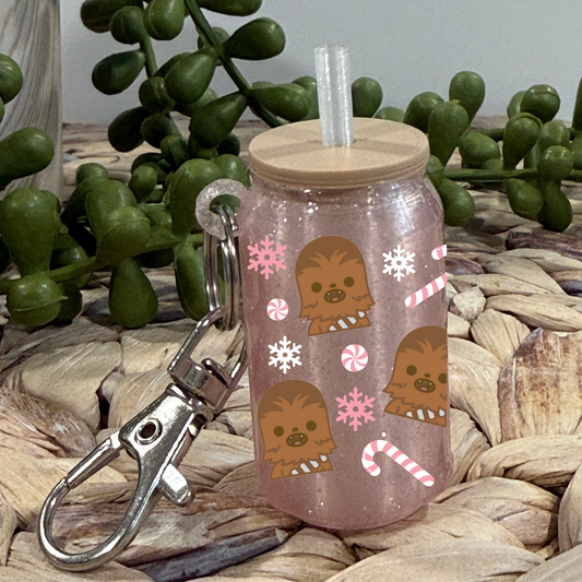 Christmas CH -Glass Can Keychain UV DTF Wrap