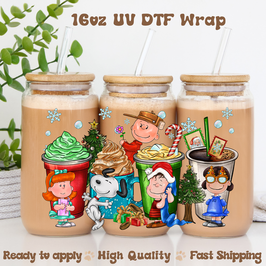 Christmas Coffee SP-16oz UV DTF Wrap