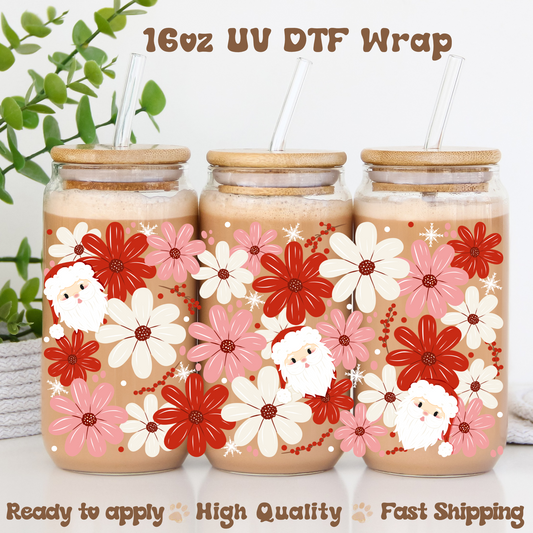 Christmas Flowers - UV DTF Wrap