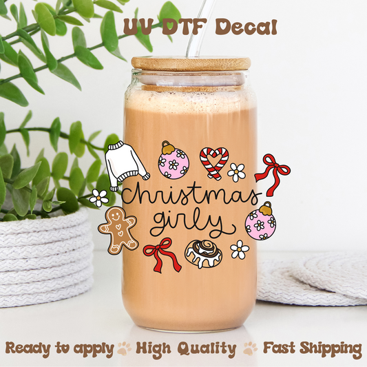 Christmas Girly Things - UVDTF Decal