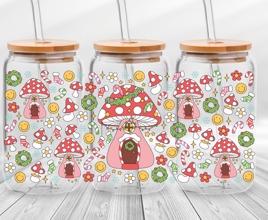Christmas Mushrooms -16oz UVDTF Cup Wrap