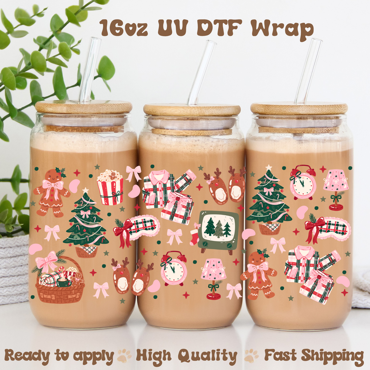 Christmas PJs - UV DTF Wrap