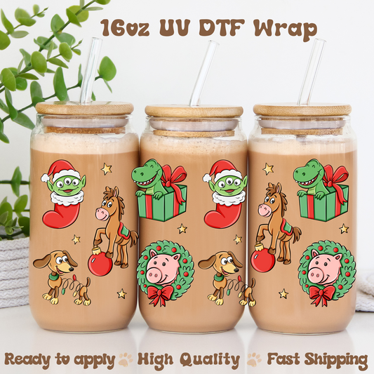 Christmas Toy S -16oz UV DTF Wrap
