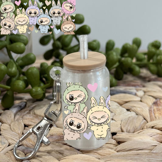 Colorful Labs -Glass Can Keychain UV DTF Wrap