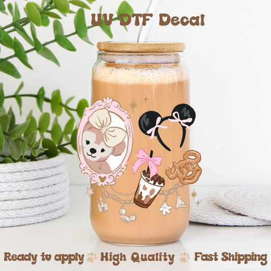 Coquette Bear and Snacks - UVDTF Decal
