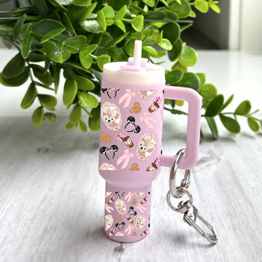 Coquette Bear and Snacks -Mini tumbler wrap