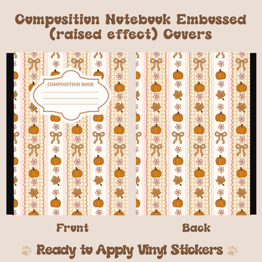 Coquette Fall - Embossed Vinyl Notebook Cover