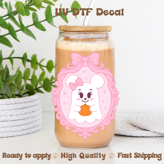 Coquette Ghostie Pink- UVDTF Decal