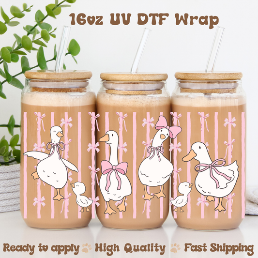 Coquette Goose  - 16oz UV DTF Wrap