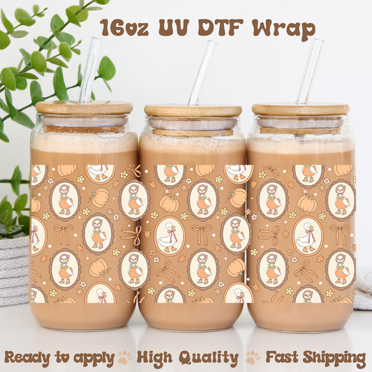 Coquette Goose Fall - 16oz UV DTF Wrap
