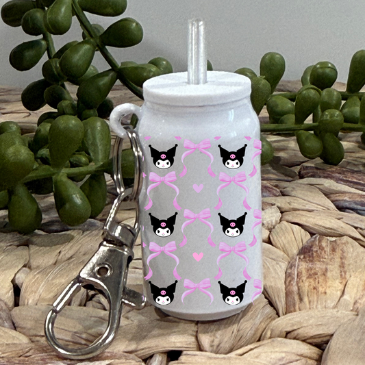 Coquette Kur -Glass Can Keychain UV DTF Wrap