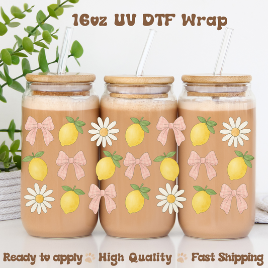Coquette Lemons - 16oz UV DTF Wrap