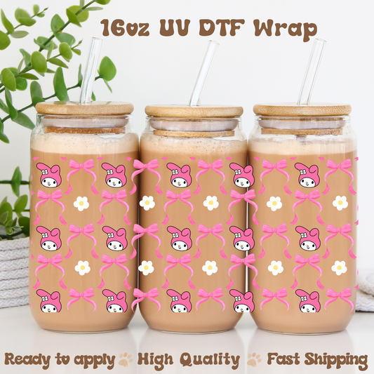 Coquette Mel -16oz UV DTF Wrap