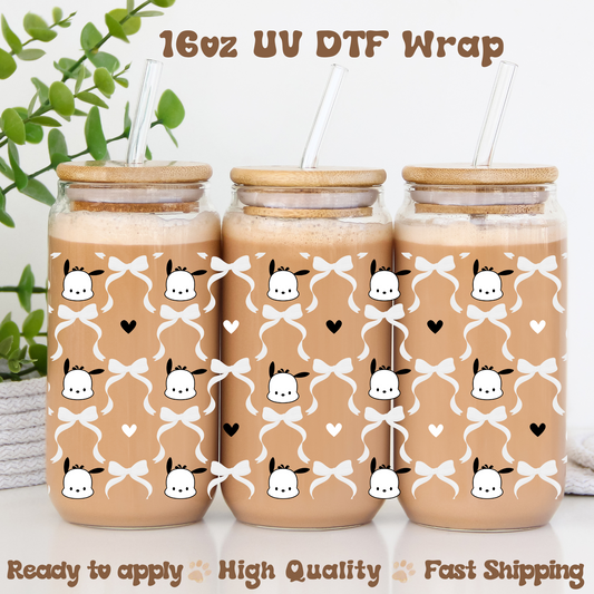 Coquette Puppy -16oz UV DTF Wrap