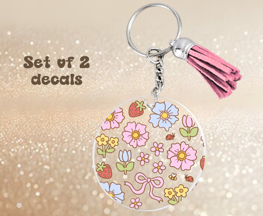 Cottage - UV DTF Keychain Decal (set of two)
