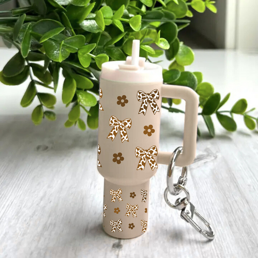 Cow bows brown -Mini tumbler wrap