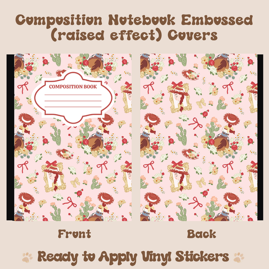 Cowgirl J - Embossed Vinyl Notebook Cover