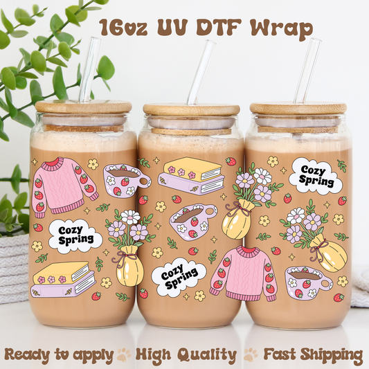 Cozy Spring - 16oz UV DTF Wrap