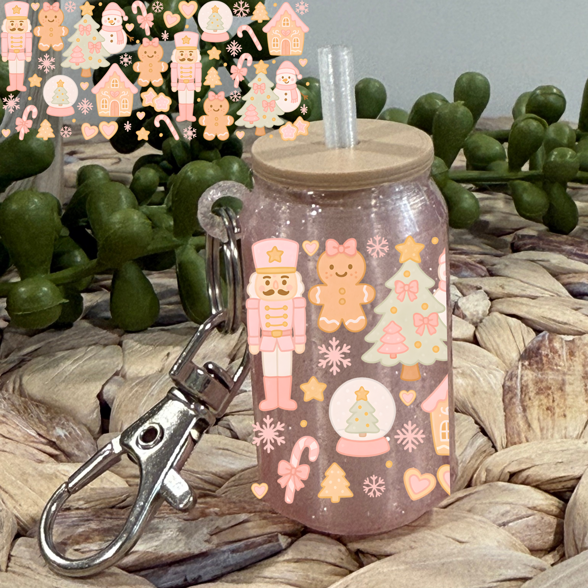 Cute Pastel Christmas  - UV DTF Wrap