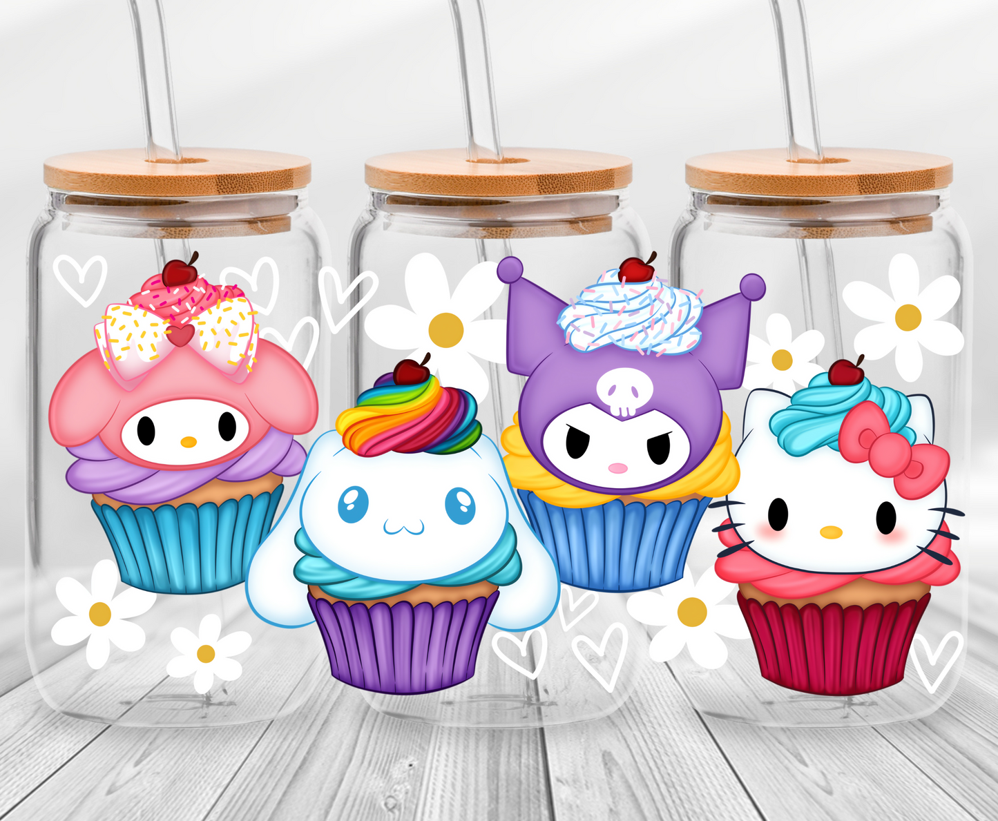 Cute Cupcakes -16oz UVDTF Wrap