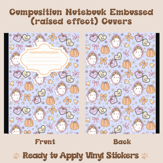 Cute Ghost - Embossed Vinyl Notebook Cover