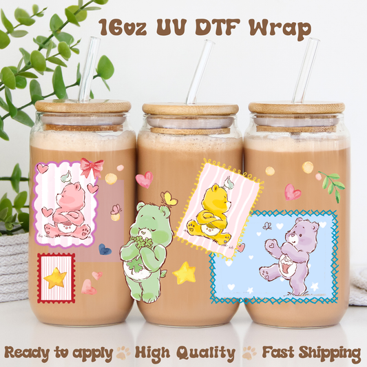 Cute Love Bears - 16oz UV DTF Wrap