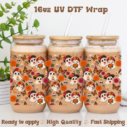 Dia de Muertos 2 - 16oz UV DTF Wrap