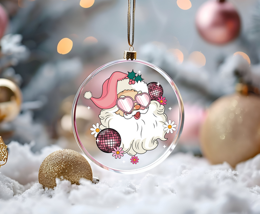 Disco Santa  -UVDTF Ornament Decal