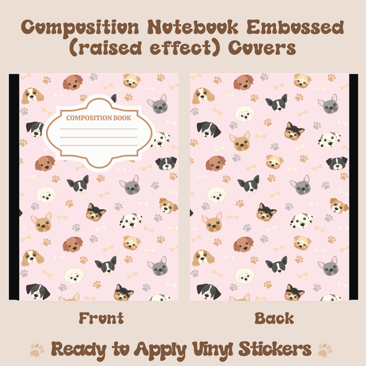 Dog Lover - Embossed Vinyl Notebook Cover