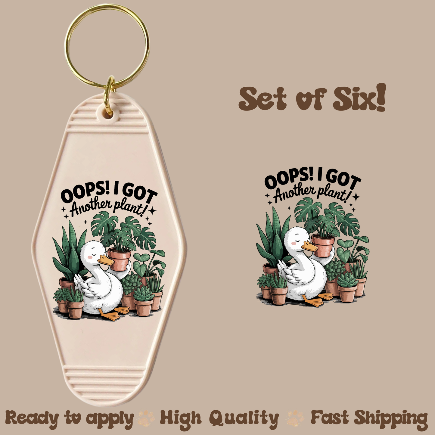 Duck Plants - UV DTF Motel Keychain Decal