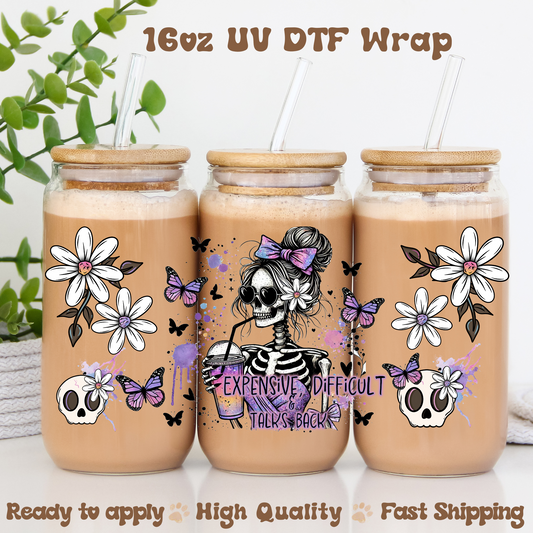 Expensive and Difficult -16oz UV DTF Wrap