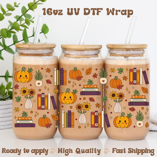 Fall books - 16oz UV DTF Wrap
