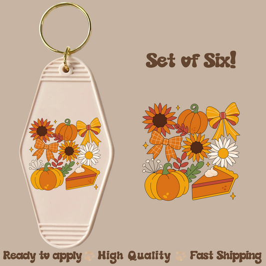 Fall Things - UV DTF Motel Keychain Decal