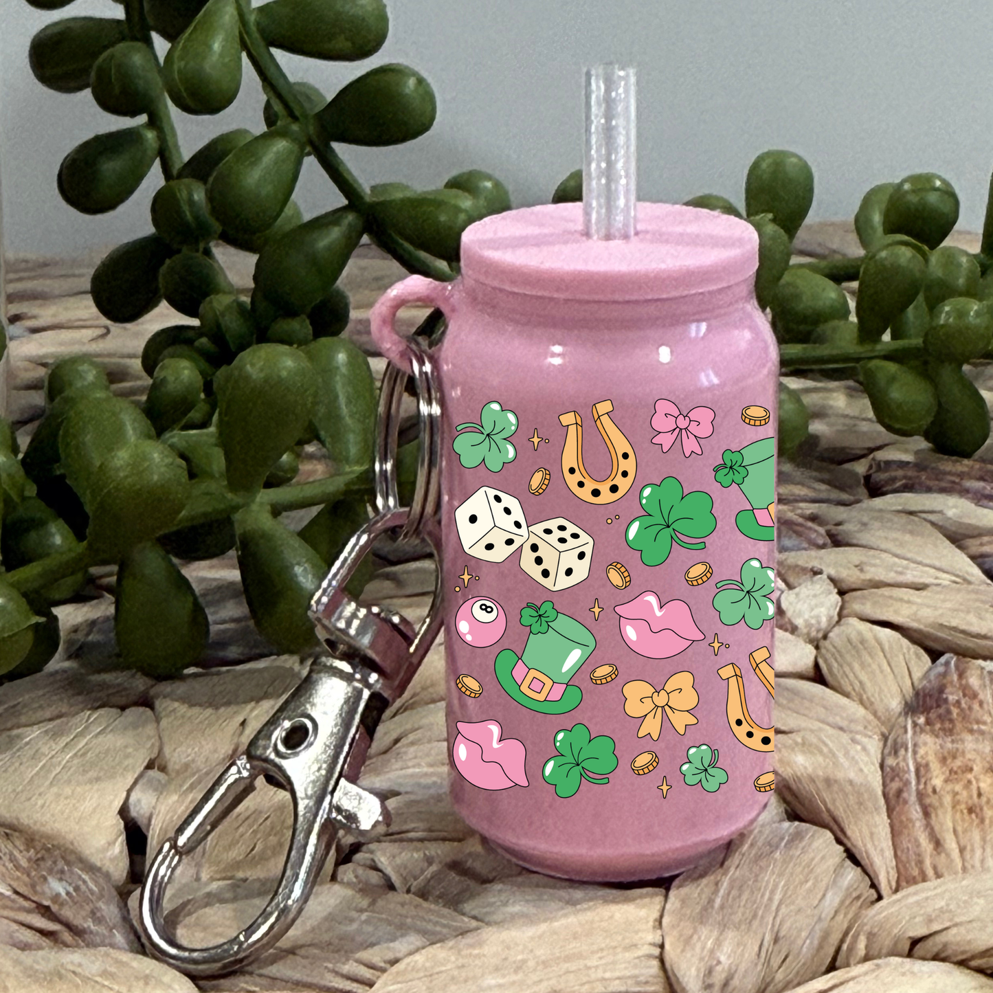 Feeling Lucky - Glass Can Keychain UV DTF Wrap