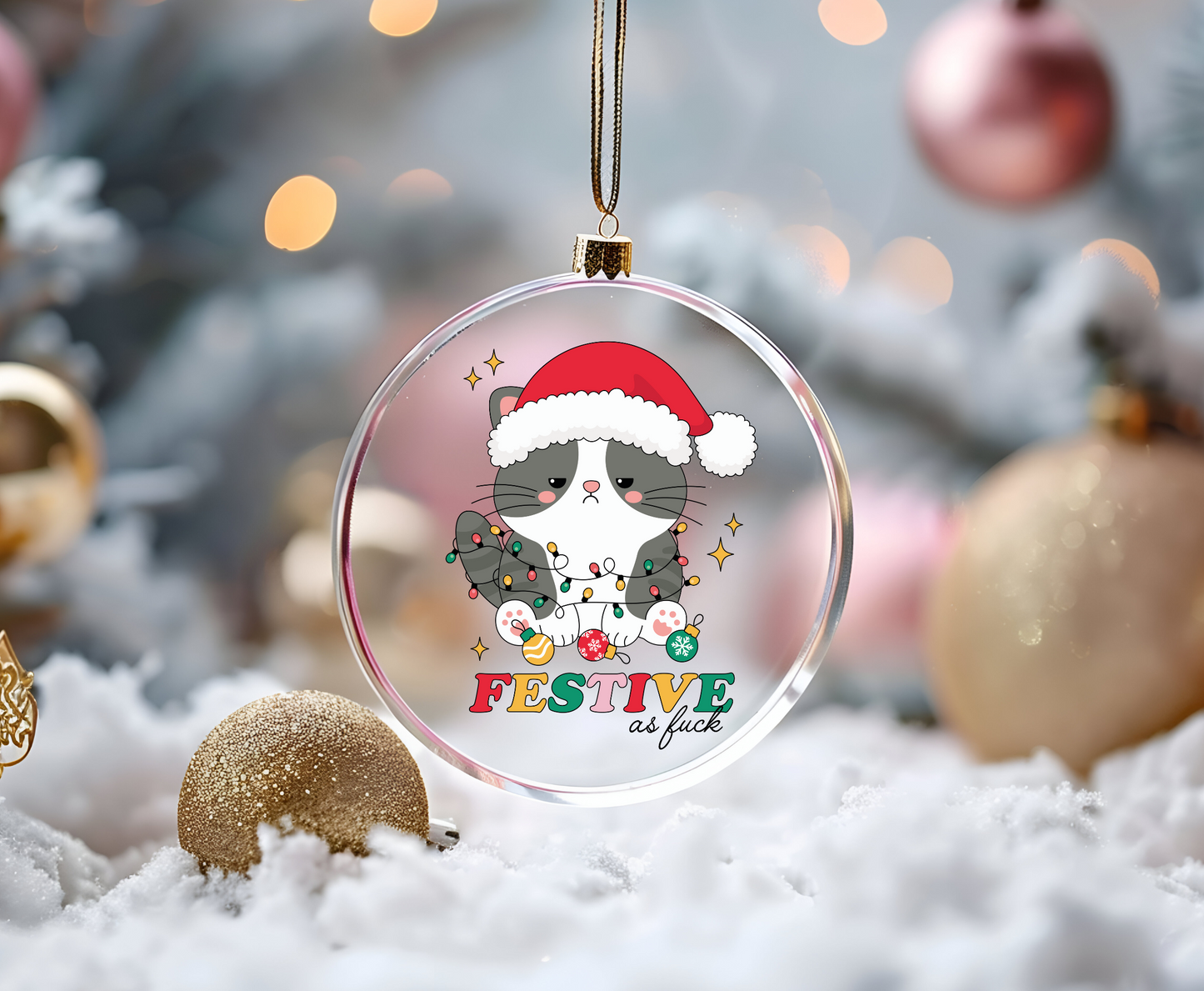 Festive AF -UVDTF Ornament Decal