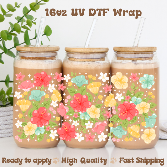 Flowers 2- 16oz UV DTF Wrap