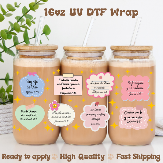 Frases Religiosas - 16oz UV DTF Wrap
