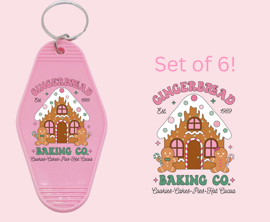 Gingerbread Baking Co. - UV DTF Motel Keychain Decal