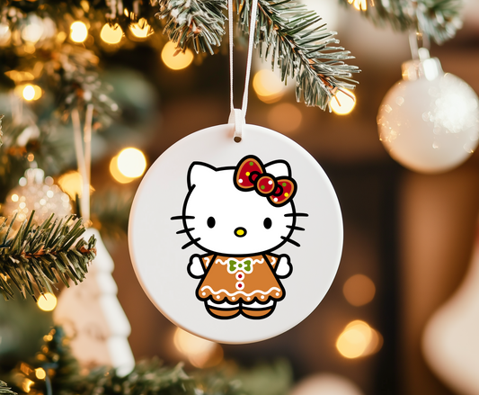 Ginger Bread Cat -UVDTF Ornament Decal