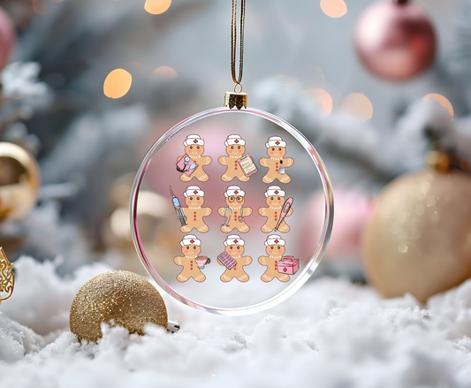 Gingerbread Nurses -UVDTF Ornament Decal